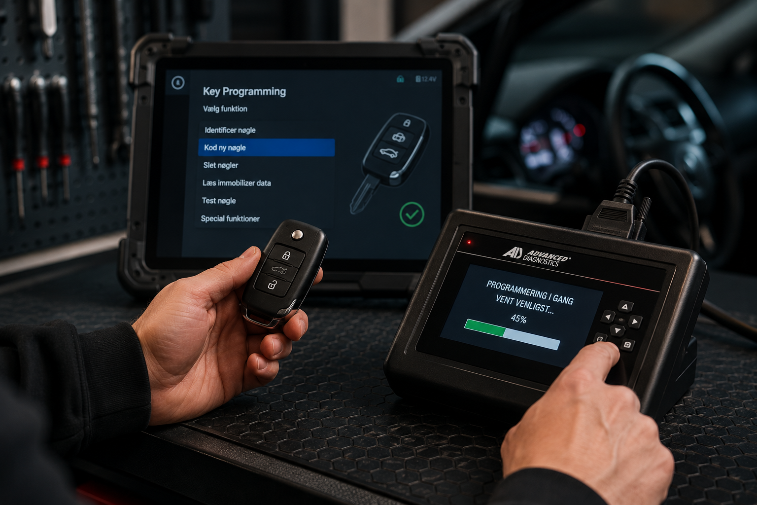 Programmering og kodning af bilnøgle hos AutoSelect